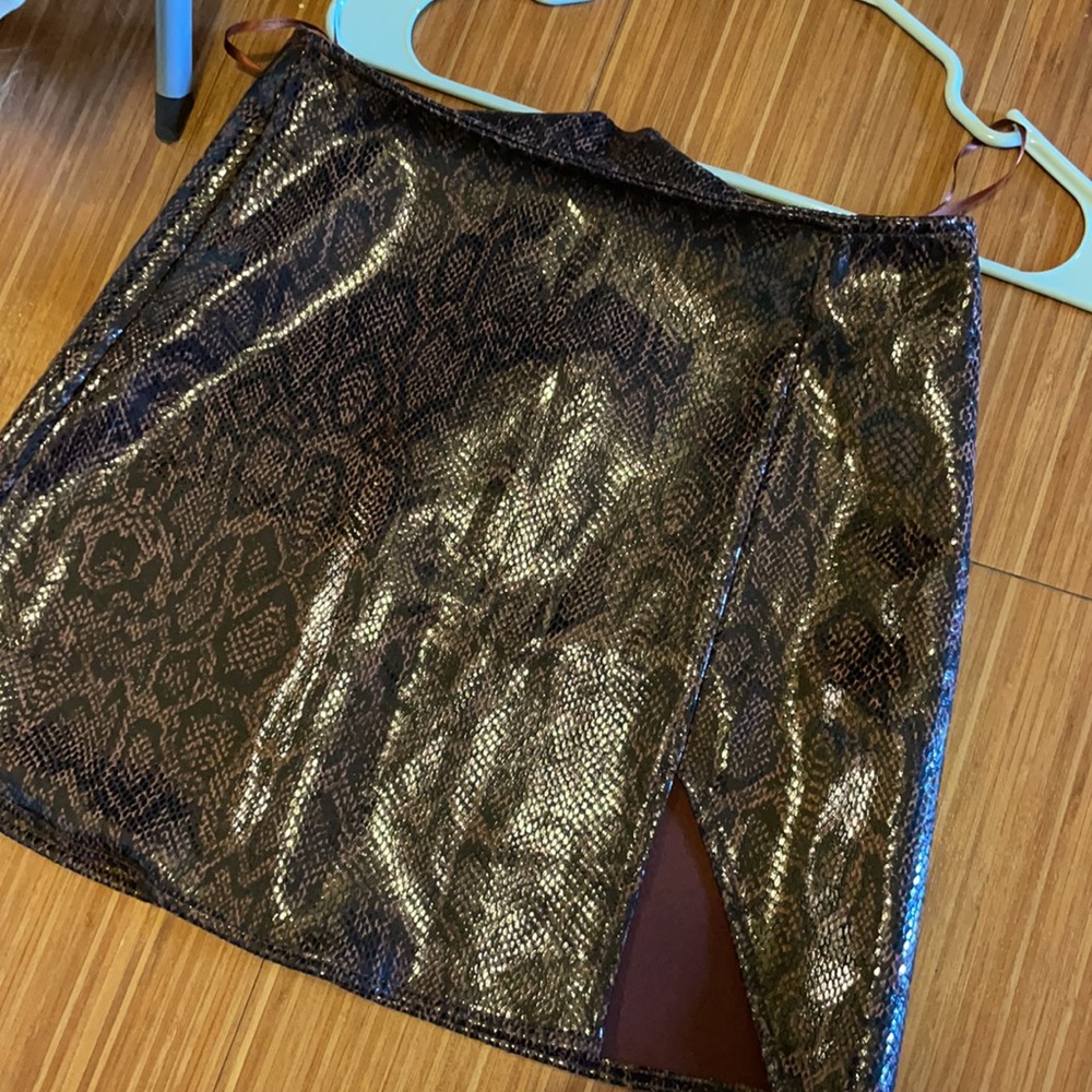 Princess Polly motel snakeskin skirt